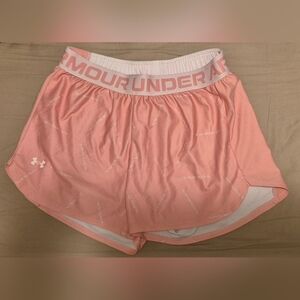 Under Armour Pink Athletic Shorts with Elastic Waistband